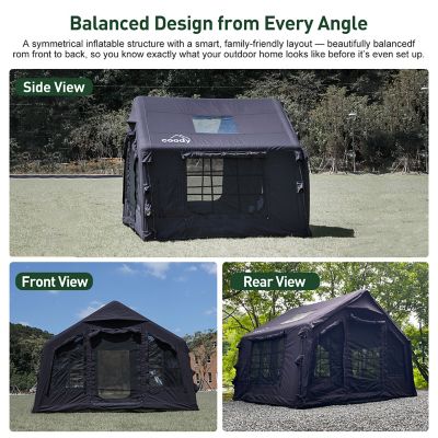 Image showing 5 th COODY 8.0 Inflatable Tent for Camping, Black