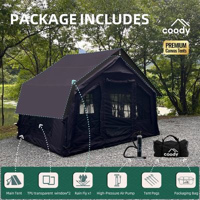 Image showing 6 th COODY 8.0 Inflatable Tent for Camping, Black