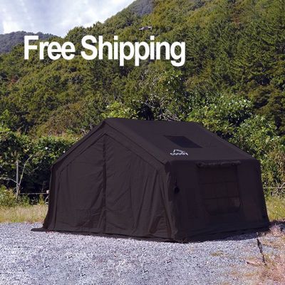 Image showing  10.0 Inflatable Tent for Camping, Black