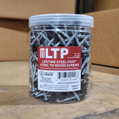 Image showing  Wood Screws, Black, for LTP Post, 500 Screws Per Jar