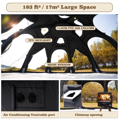 Image showing  Coody Dome Inflatable Tents, Black