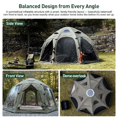 Image showing 3 th COODY Coody Dome Inflatable Tents, Green