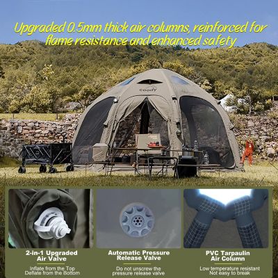 Image showing 5 th COODY Coody Dome Inflatable Tents, Green