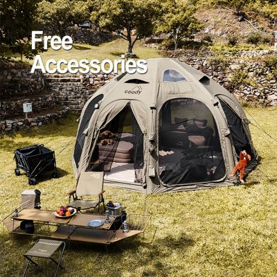 Image showing 6 th COODY Coody Dome Inflatable Tents, Green