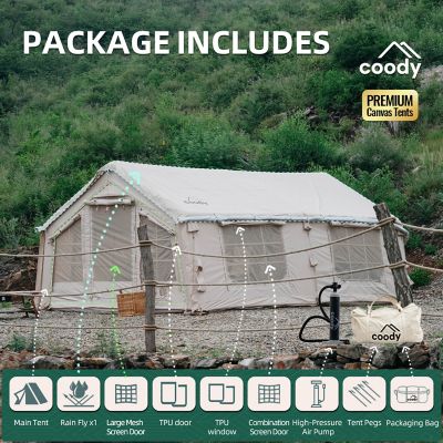 Image showing 9 th COODY 17.2 Inflatable Tent House, Beige