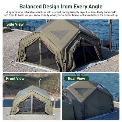 Image showing  Coody Hub Station Inflatable Tents, Green