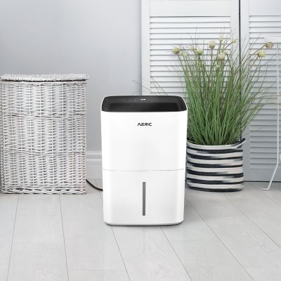 Image showing 9 th Aeric 50-Pint Portable Dehumidifier with Pump & Drain for Rooms up to 4,500 sq. ft. in White