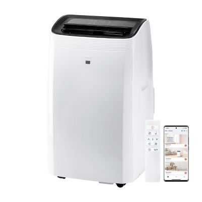 Image showing 10 th TCL 10,000 BTU (DOE) Smart Portable Air Conditioner Cools 450 sq. ft. with Dehumidifier, Remote & Wi-Fi in White