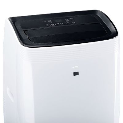 Image showing 27 th TCL 10,000 BTU (DOE) Smart Portable Air Conditioner Cools 450 sq. ft. with Dehumidifier, Remote & Wi-Fi in White