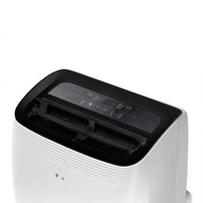 Image showing 23 th TCL 8,000 BTU (DOE) Smart Portable Air Conditioner Cools 350 sq. ft. with Dehumidifier, Remote & Wi-Fi in White