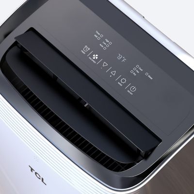 Image showing 24 th TCL 8,000 BTU (DOE) Smart Portable Air Conditioner Cools 350 sq. ft. with Dehumidifier, Remote & Wi-Fi in White