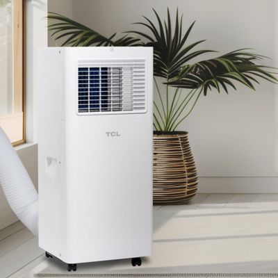 Image showing 9 th TCL 6,000 BTU (DOE) Smart Portable Air Conditioner Cools 250 sq. ft. with Dehumidifier, Remote & Wi-Fi in White