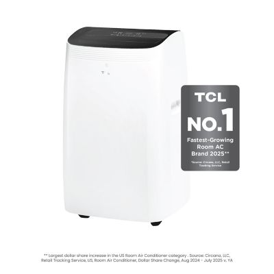 TCL Q-Series 10,000 BTU (DOE) Inverter Portable Air Conditioner Cools 450 sq. ft. with Remote & Wi-Fi in White