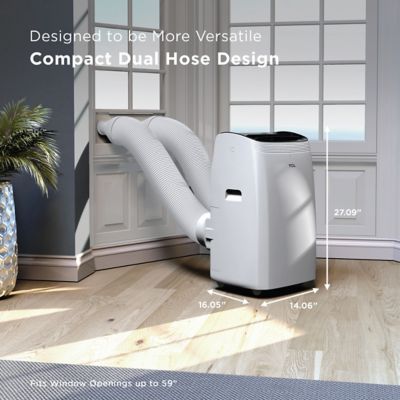 Image showing  Q-Series 10,000 BTU (DOE) Inverter Portable Air Conditioner Cools 450 sq. ft. with Remote & Wi-Fi in White