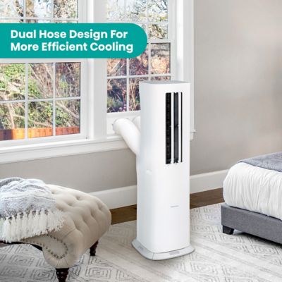 Image showing  8,000 BTU (DOE) 115V Portable Air Conditioner Cools 350 sq. ft. with Heater, Dehumidifier, Remote & Wi-Fi