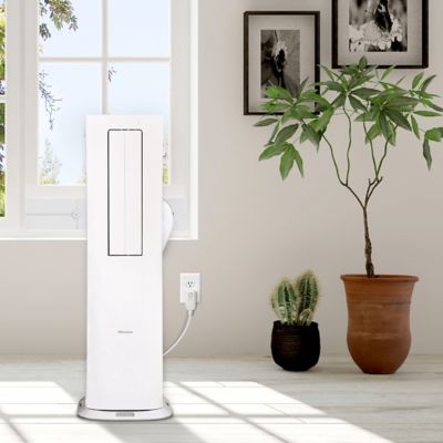 Image showing 7 th Hisense 8,000 BTU (DOE) 115V Portable Air Conditioner Cools 350 sq. ft. with Heater, Dehumidifier, Remote & Wi-Fi