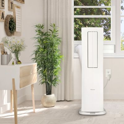 Image showing 9 th Hisense 8,000 BTU (DOE) 115V Portable Air Conditioner Cools 350 sq. ft. with Heater, Dehumidifier, Remote & Wi-Fi