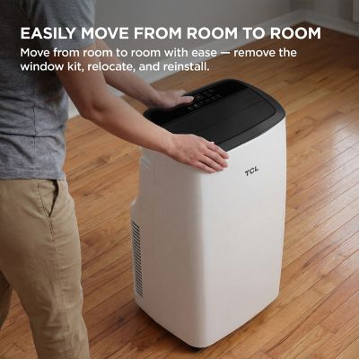 Image showing 5 th TCL 7,000 BTU (DOE) Smart Portable Air Conditioner Cools 300 sq. ft. with Dehumidifier, Remote & Wi-Fi in White