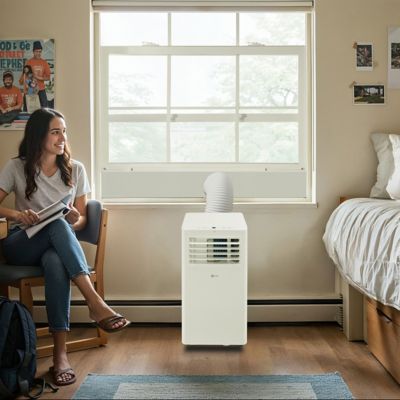 Image showing 7 th LG 6,000 BTU (DOE) 115V Portable Air Conditioner Cools 250 sq. ft. with Dehumidifier and Remote