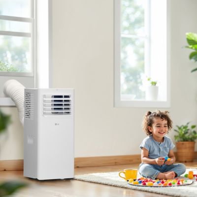 Image showing 9 th LG 6,000 BTU (DOE) 115V Portable Air Conditioner Cools 250 sq. ft. with Dehumidifier and Remote