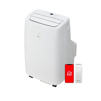 LG 7,300 BTU (DOE) 115V Portable Air Conditioner Cools 300 sq. ft. with Dehumidifier, Remote & Wi-Fi Enabled