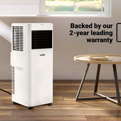 Image showing 5 th Aeric 5,000 BTU (DOE) 115 V Portable Air Conditioner Cools 400 sq. ft. with Wi-Fi, Dehum & Remote, Matte White