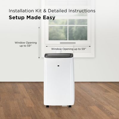 Image showing 5 th TCL 10,000 BTU (DOE) Smart Portable Air Conditioner Cools 450 sq. ft. with Heater, Dehumidifier, Remote & WiFi in White