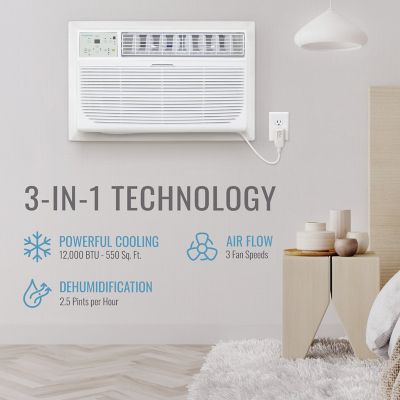 Image showing 5 th Keystone 12,000 BTU 230V Through-the-Wall Air Conditioner Cools 550 sq. ft. with Remote