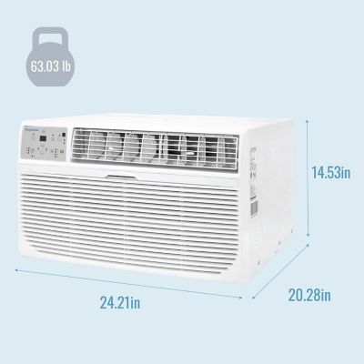 Image showing 6 th Keystone 12,000 BTU 230V Through-the-Wall Air Conditioner Cools 550 sq. ft. with Remote