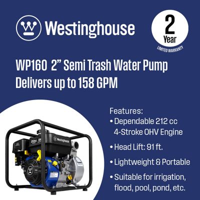 Image showing  2 in. Gas Powered Semi Trash Water Pump