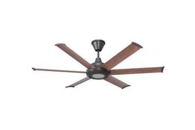 Big Ass Fans Bison Smart Indoor/Outdoor Ceiling Fan, LED, Universal Mount, Remote + Phone App