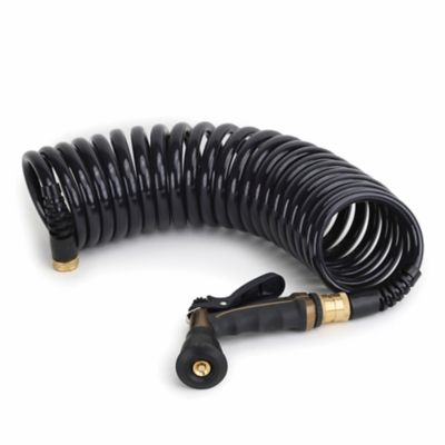 HoseCoil Commercial Pilot PRO 25 ft. Hose Kit with Boat Bumper Metal Body Nozzle