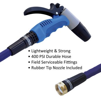 Image showing 1 th HoseCoil Flexible 25 ft. Hose Kit with Rubber Tip Nozzle