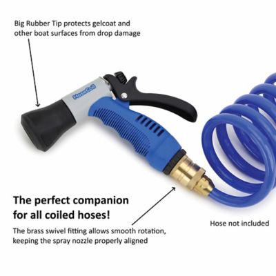 Image showing 1 th HoseCoil Boat Bumper Nozzle Kit with Brass Swivel and Quick Release