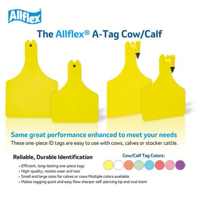Image showing  ATag Cow Blank Ear Tags White, 25 pk.