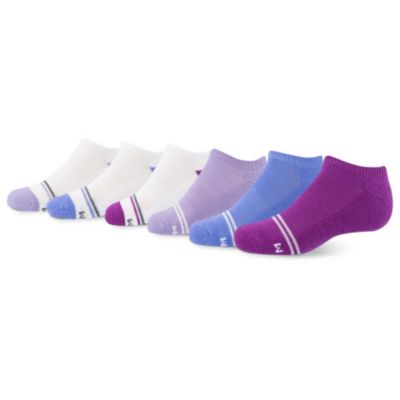 Blue Mountain Kids' No-Show Socks, 6 Pairs