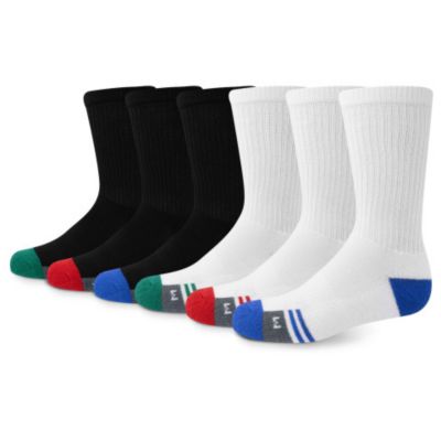 Blue Mountain Kids' Crew Socks, 6 Pairs