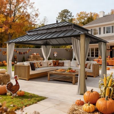 Image showing  16 x 12 Kingston Hardtop Rectangular Gazebo Wood