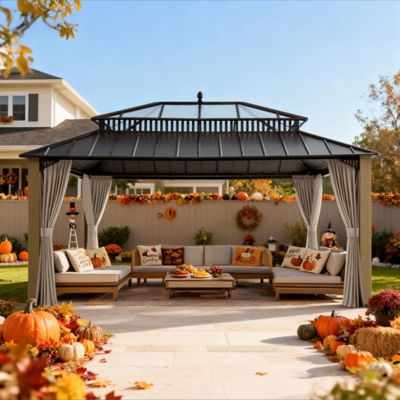 Image showing  16 x 12 Kingston Hardtop Rectangular Gazebo Wood