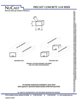 Image showing  2 Hi 7 in. Riser Single Piece