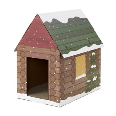 Paws & Claws Log Cabin Cardboard Cat Scratcher, 17.72 L x 11.81 W x 20.08 H in.