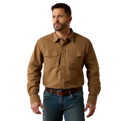 Ariat Men's Rebar Flannel Twill Snap Work Shirt