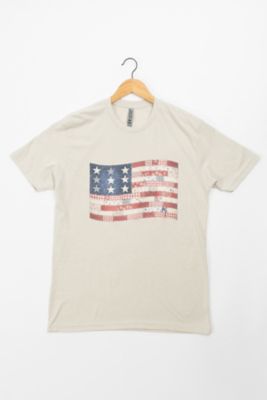 American Farm Company Patriotic Quilted American Flag T-Shirt