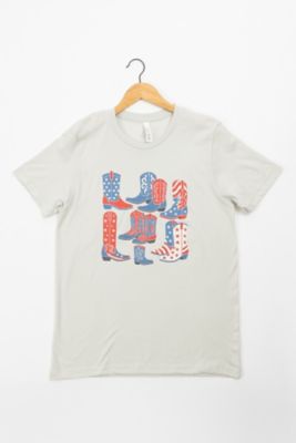 American Farm Company Patriotic Western Boots T-Shirt