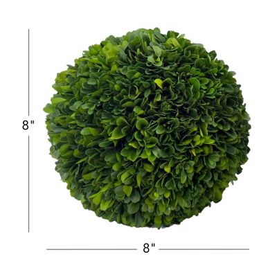Image showing  8 in. Handcrafted Preserved Boxwood Topiary Decorative Balls Set of 2