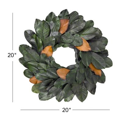 Image showing  20 in. Classic Preserved Magnolia Leaf Wreath