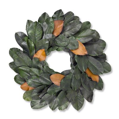 Image showing  20 in. Classic Preserved Magnolia Leaf Wreath