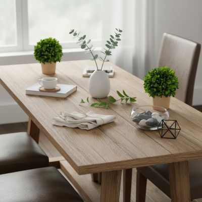 Image showing 1 th Shine Company 8 in. Preserved Boxwood Topiary with Terracotta Pot, 2 pk.