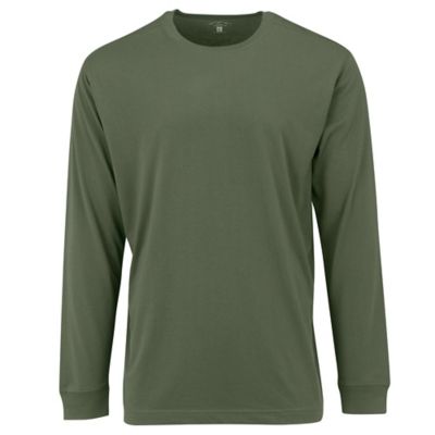 Blue Mountain Men's Crew Neck Long-Sleeve T-Shirt, Clover Green