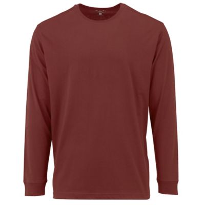 Blue Mountain Men's Jersey Crew Neck Long-Sleeve T-Shirt